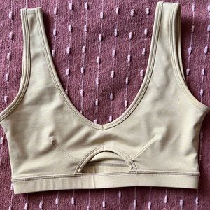 girlfriend collective Beige Scoop Neck Bralette